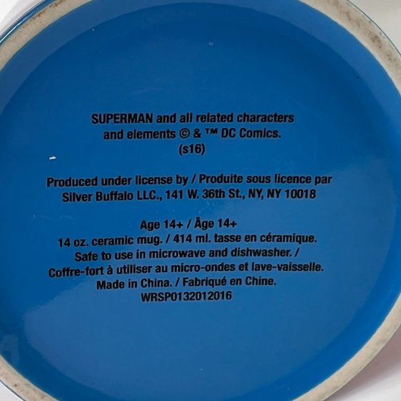 Superman Logo Coffee Cup Mug Multicolor Ceramic DC Comics Souvenir Superhero - Picture 9 of 11